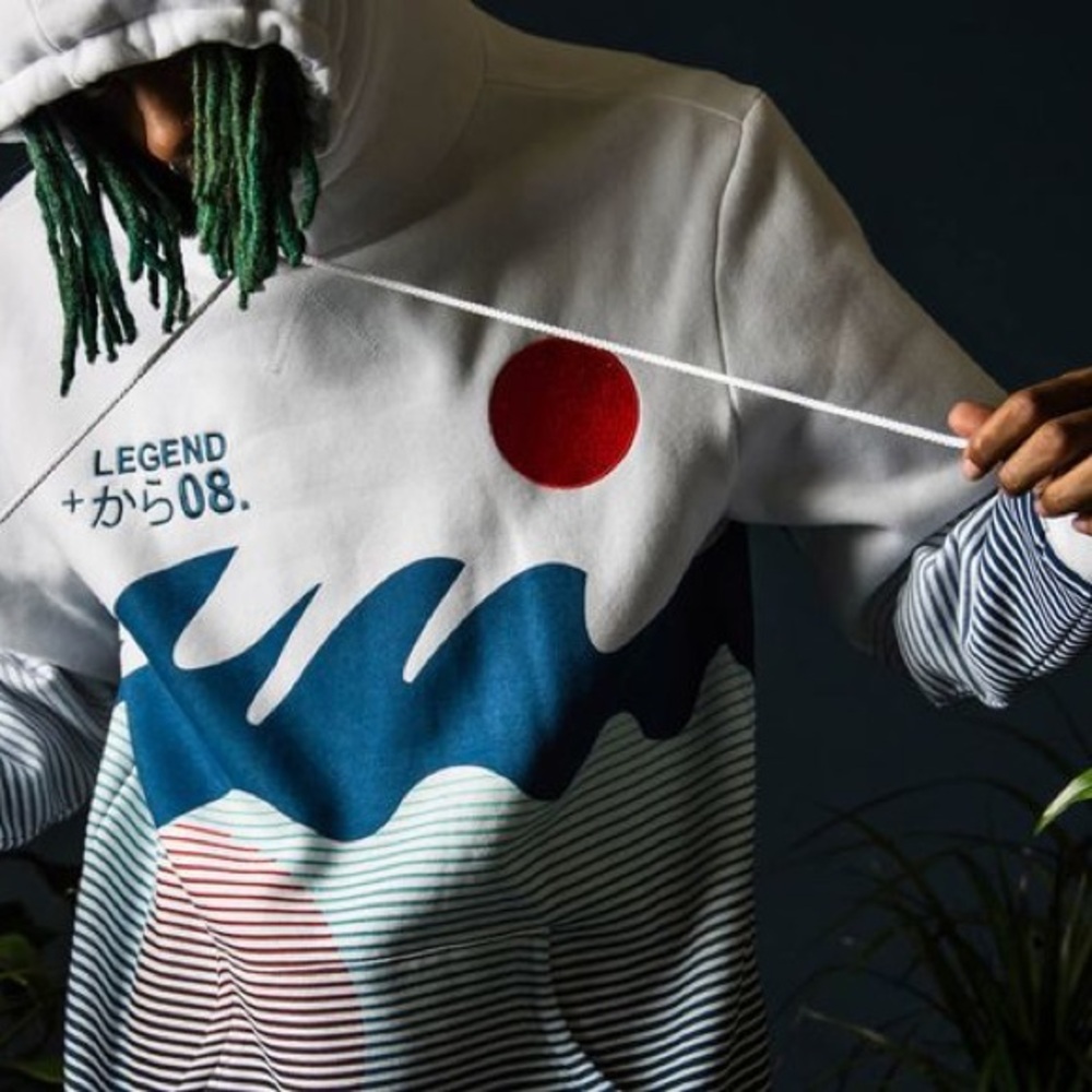 Pink Dolphin Wrap Around Waves Japan Hoodie Sweatshirt - Picture 2 of 6